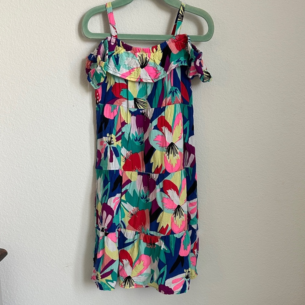 Girls Floral Tiered Sundress in Multicolor